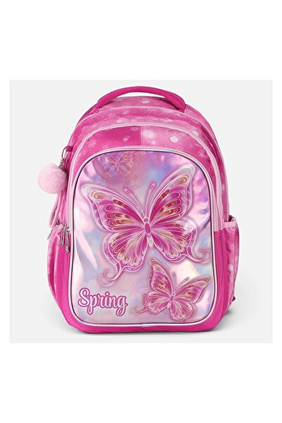 OEM Ghiozdan școlar clase primare, roz, model glitter, 31x19x44cm – spațios, ...