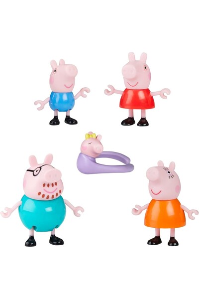 Peppa Pig Peppa'nın 5 Kişilik Ailesi ve Bebek Evie | El Ele Tutuşabilen Harek...