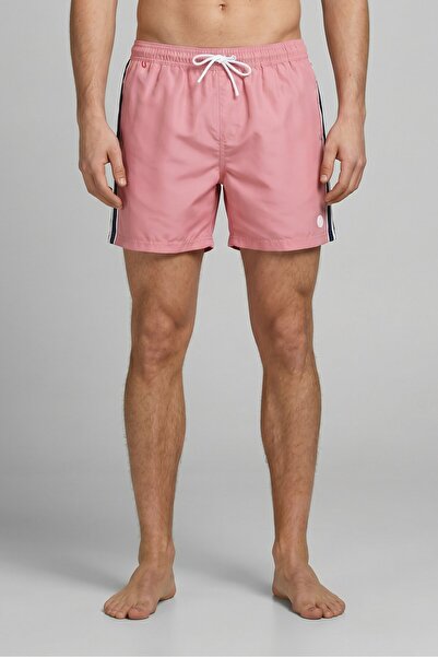 Tokyo Laundry Men Stripe Board Shorts, Pink