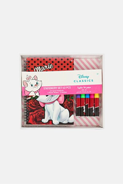 Disney 12Pcs Marie Stationary Set, Multicolor