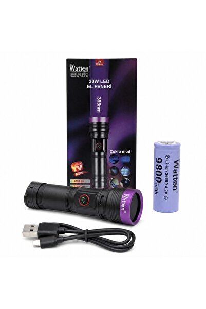 Watton WT-711 30W Profesyonel Ultraviyole (UV) Mor Işık Banknot ve Kontrol El...