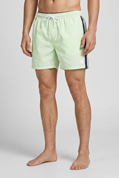Tokyo Laundry Men Stripe Board Shorts, Green