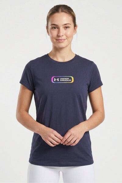 Under Armour Women Loose Fit Short Sleeve Training T-Shirt, Navy