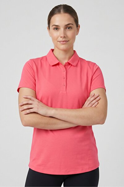Under Armour Women Fitted Short Sleeves Outdoors Polo Shirt, Pink