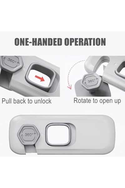 GENERAL QYESWHSR 5 Pack Child Proof Refrigerator Lock, Fridge Locks for Kids with Sticky Adhesive Pads, Chil