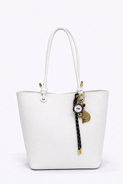 Krista Bell Shoulder Bags - White - Faux leather