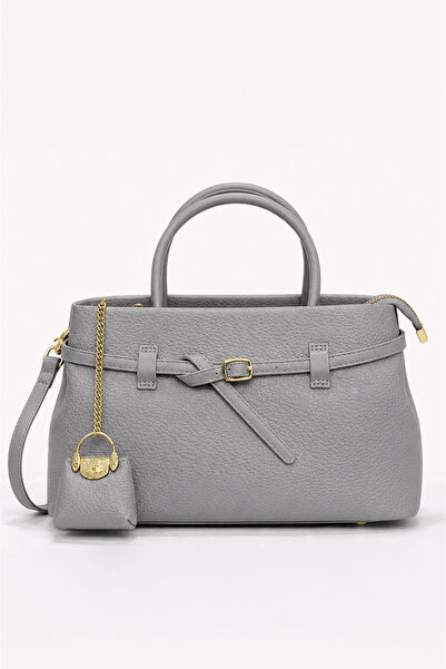 Krista Bell Shoulder Bags - Gray - Faux leather