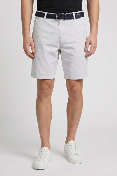Tokyo Laundry Men Solid Chino Shorts, Pearl Blue