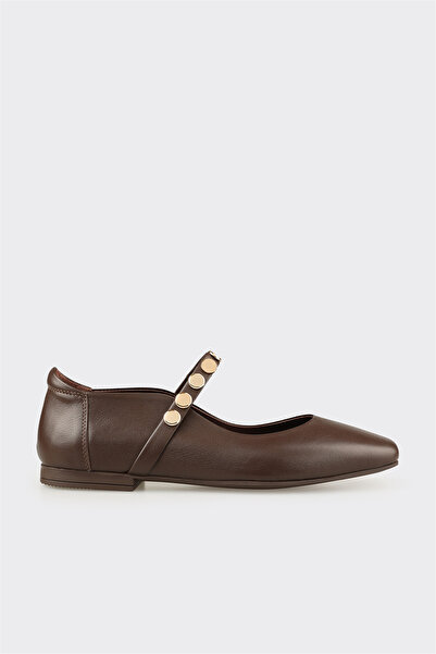 Elle Shoes Kahve Deri Kadın Günlük Ayakkabı