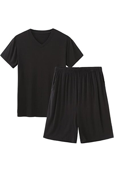 GENERAL Summer Men's Short Sleeve Shirt and Shorts 2 Piece Set Linen Material...