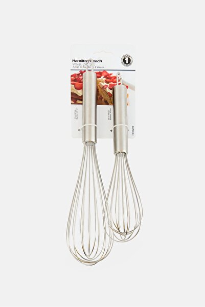 Hamilton Beach 2 Piece Stainless Steel Whisk, Silver