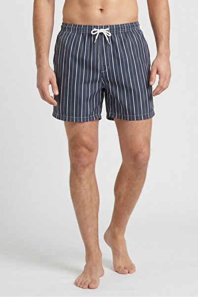 Brave Soul Men Stripe Board Shorts, Midnight Navy