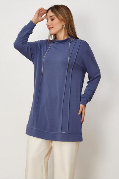 Alvina Modest Tunics - Blue - Relaxed fit