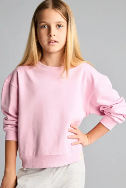 DeFacto Relax Fit Crew Neck Basic Sweatshirt for Girls E6842A826Au