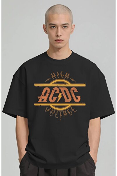 SEVBANO AC DC Ροκ Μέταλ Μουσικό Συγκρότημα Τυπωμένο Unisex Oversize Premium T...