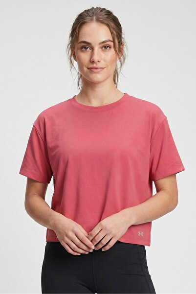 Under Armour Women Loose Fit Short Sleeve Training T-Shirt, Mauve