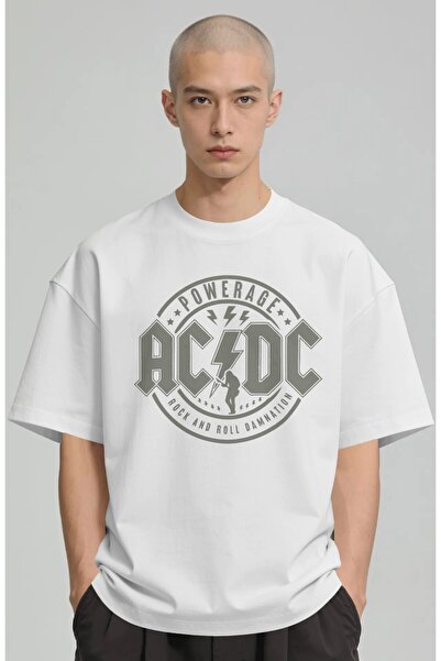 SEVBANO AC DC Ροκ Μέταλ Μουσικό Συγκρότημα Τυπωμένο Unisex Oversize Premium T...