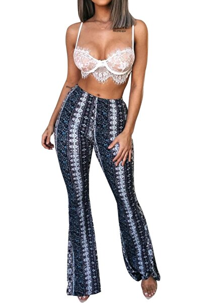 GENERAL Yuzibao women wide waistband tight yoga pants boho wide leg palazzo