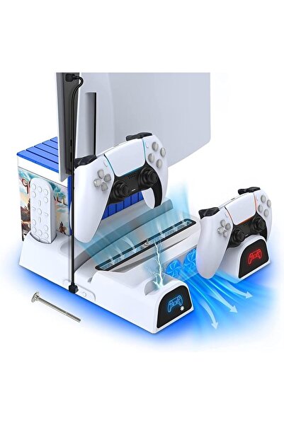 GENERAL Arabest PS5 Stand with Silent Cooling Fan for Playstation 5 Disc & Di...