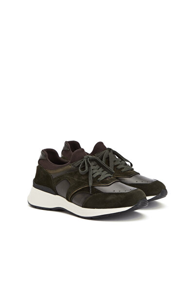 Network Haki Süet Garnili Erkek Sneaker