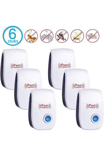 Morvena Picks Pachet de 6 - Repelent ultrasonic pentru țânțari - Electric - U...