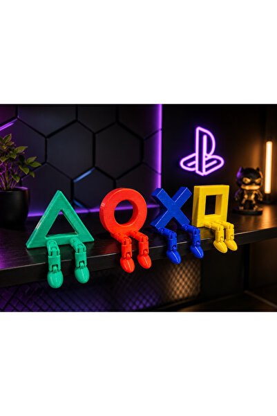 Mate&Co 4 Lü Playstation Simge Dekor Set