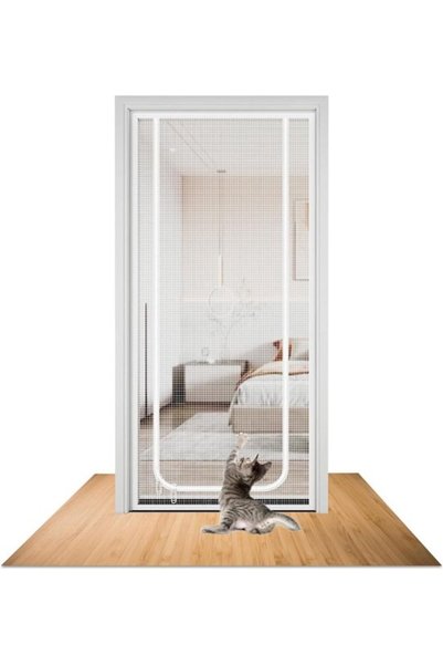 Morvena Picks Ușă pentru pisici pentru balcon, plasă groasă pentru a preveni ...