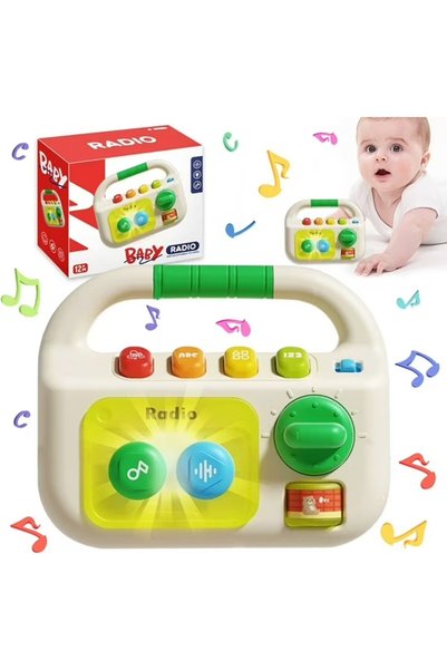 LEARNING FUN Işıklı Sesli Radyo Şeklinde Duyusal Oyuncak Eğitici Aktivite +1 ...