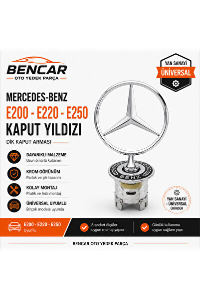 Universal Mercedes-Benz E200 E220 E250 Kaput Yıldızı – Dik Kaput Arması