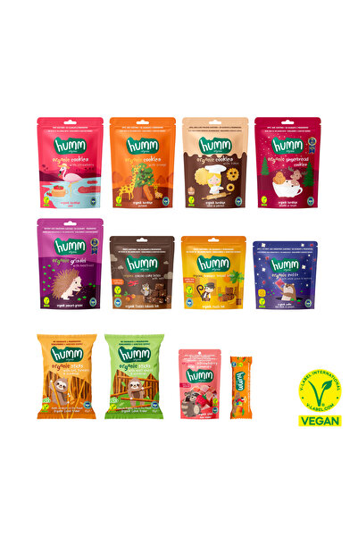 Humm Organic Okula Dönüş Organik Atıştırmalık Paketi - 12 Adet(12 Çeşit)