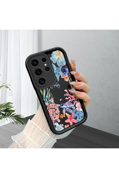 ucuc حافظة سيليكون سوداء متوافقة مع هاتف سامسونج جالاكسي S24 الترا مع حماية ل...
