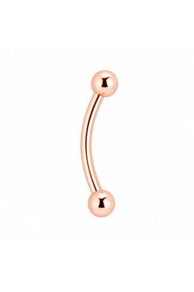 NIRE Ατσάλινο piercing – Καμπυλωτό μπάραλες με σφαιρικά άκρα SS0110 0.8 εκ.