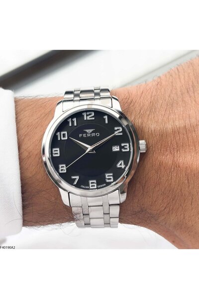 FERRO F40190A2 Men's Wristwatch with Steel Strap