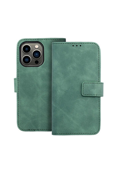 Tender Husă flip cover pentru iPhone 13, verde