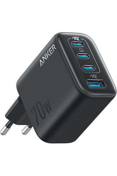 Anker Incarcator retea Zolo 70W, 3x USB-C, 1x USB-A, PD 3.0, Negru