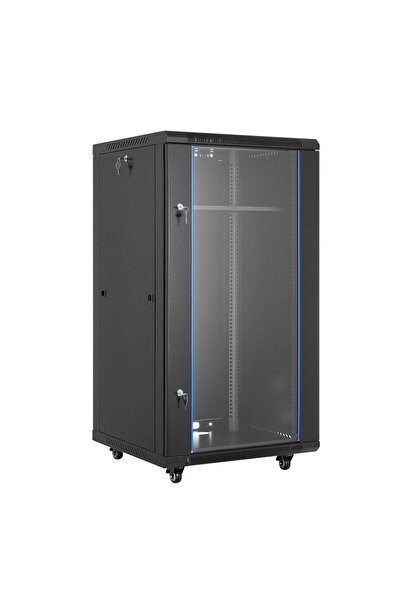 OMS Rack metalic de perete 22U, Latime 600 mm, Adancime 600 mm, Otel carbon, ...