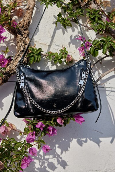 Stradivarius Zincirli ve fermuarlı omuz çantası