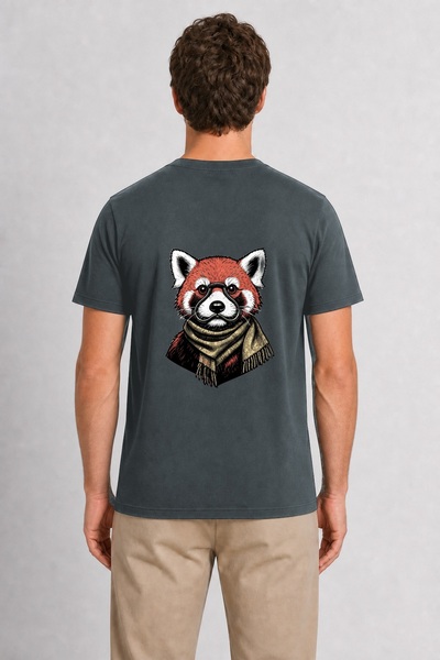 WAKHA حقيبة ظهر للرجال بتصميم مطبوع عليها Red Panda - Fume