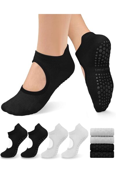 GENERAL Pilates Socks for Women Anti-Slip with Grips from Yogi, Socks with Gr...