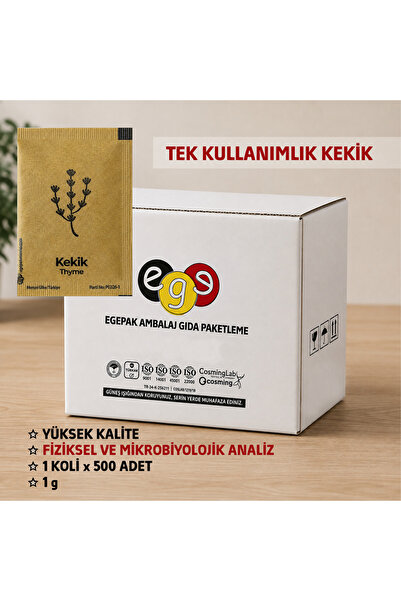 EGEPAK AMBALAJ Tek Kullanımlık Kekik 1 g 5x7 500 Adet
