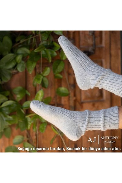 AJ X GF Box of 4 Seamless Ribbed Knit Bio Natural Women's and Men's Socks Made from Natural Cotton Naturwalkie