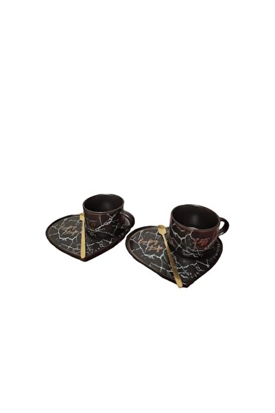 OEM Set 2 cesti de cafea, Malooki Luxury Collection, Ceramica, Negru, Design ...