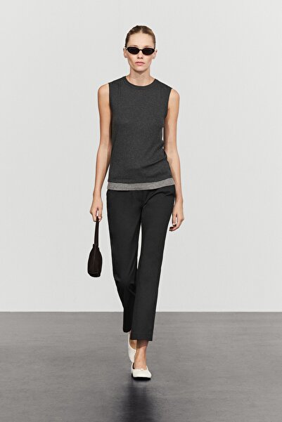 Massimo Dutti Pamuk karışımlı kick çan kesim pantolon