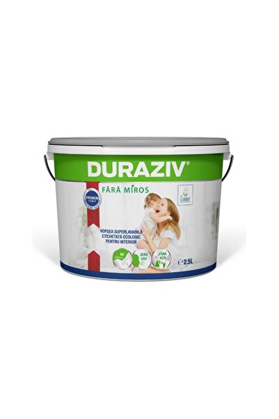 DURAZIV Vopsea superlav. int. alb ECOLABEL 2.5l