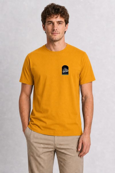 WAKHA Men's Futuristic Chrome Cable Car Design - Yellow