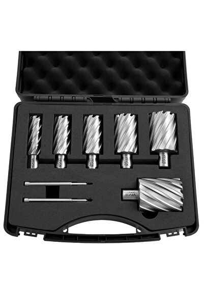 VEVOR Set 8 freze magnetice cu coada Weldon, adancime taiere 50,8 mm, diametr...
