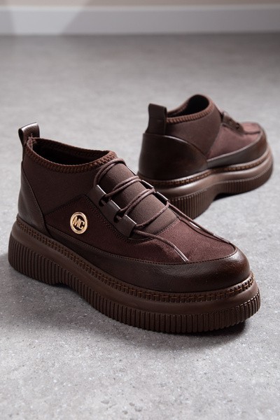 Mc vay Shoes Kadın Kısa Streç Bilek Mc Aksesuarlı Bağcıklı Ortopedik Kaymaz T...
