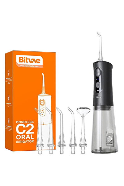 Bitvae Irigator bucal cu set de duze Negru