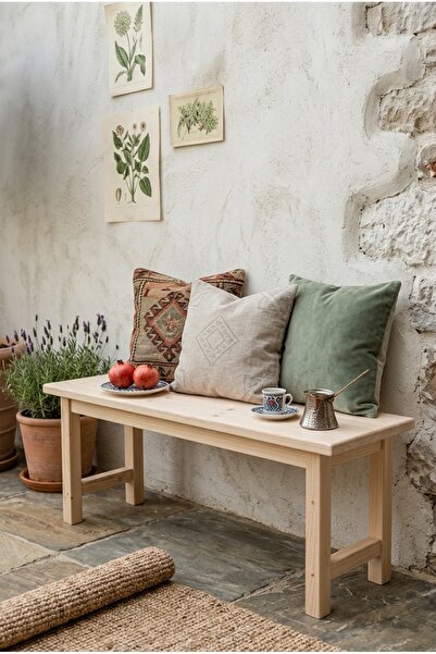 KAFKA AHŞAP Milena Bench Naturel Bank 30x100 Ham Ladin Ağacı