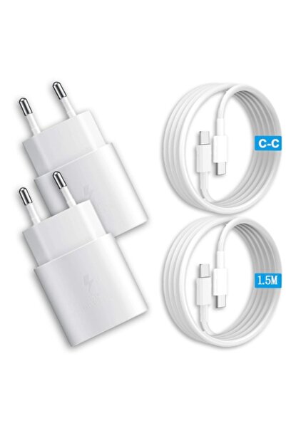OEM Σετ 2 φορτιστών USB C AC 25W, γρήγορης φόρτισης, συμβατό με Samsung Galax...